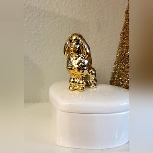 Poodle heart trinket box